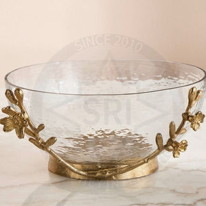 ชามผลไม้สำหรับตกแต่งที่ตั้งโชว์บนโต๊ะชามสแตนเลสพร้อมที่จับสีทองงานทำมือชามพรีเมี่ยมของตกแต่งบ้าน - Product Image 5