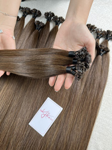 Color # 2 Extensiones de Cabello Humano Vietnamita Virgen Remy 100% con Punta Plana y Doble Trama, Sin Caída, Entrega Rápida - Product Image 5