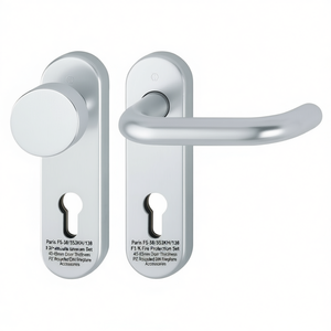 Juego de Protección Contra Incendios Paris FS-58/353KH/138 de Aluminio F1 D/K para Puertas de 45-65 mm de Espesor, Accesorios para Chimenea PZ Redondeados DIN - Product Image 3