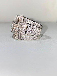 Trendy Collection 925 Sterling <b>Silver</b> Vvs Moissanite Diamond Hip Hop <b>Ring</b> Manufacturer <b>Men</b> Custom Jewelry Iced Out Hip Hop <b>Ring</b> - Product Image 4