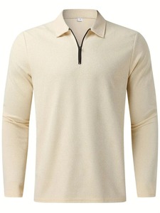 Tela informal de negocios para hombre, tejido de gofres, manga corta, cremallera, Polo, Top con cordón, pantalones de gofres, traje impreso, camisetas nuevas, ropa - Product Image 6