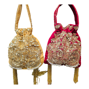 Diseñador potli bolsos de las señoras monedero con cuentas bolso de mano en el precio al por mayor de La India - Product Image 1