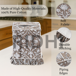 กล่องใส่กระดาษทิชชูลายดอกไม้พิมพ์บล็อกแบบคลาสสิก รุ่น Ridhi ผลิตจากวัสดุรักษ์โลก ทนทาน ใช้ตกแต่งบ้าน - Product Image 5