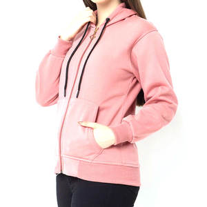 Sudaderas con capucha informales con cremallera para mujer de alta calidad, novedad, cómodas, totalmente personalizadas, Top de invierno con logotipo frontal - Product Image 2