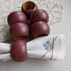 Anneaux de serviette modernes écologiques en résine, métal, bois et verre, décor de table personnalisable pour toutes les occasions par MS Handicraft - Product Image 5