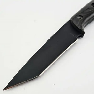 Factory Ready Stock Custom Handmade 1095 Damascus Steel Micarta Handle HTTC STORE Hunting Fixed Blade Knife Black Powder Coated - Product Image 2