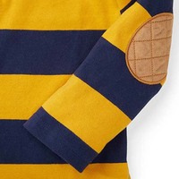 Vente en gros, faible MOQ, maillots de rugby unisexes à manches longues, imprimés par sublimation, rayés, 100% polyester, couleur personnalisée, respirants