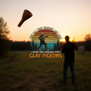 Maglietta a Maniche Lunghe in Cotone Bigfoot Clay Trap Shooting Retro, Accessori per Tiro al Bersaglio all'Aperto - Product Image 3