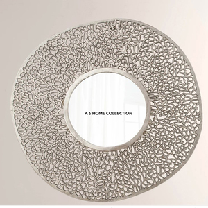 Cadre d'or de miroir mural décoratif en métal antique de haute qualité avec des détails artistiques exquis - Product Image 2