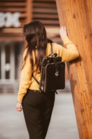 Handmade Genuine Leather Lady Vintage Backpack with Tassel Zipper Closure for School Travel Laptop Gift-Spacious 20-35L LBK-0042