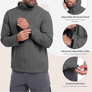 Custom Color Breathable Waterproof Rain Jacket for Men New Design Winter <b>XL</b> Outdoor Wear uploaded by Dress Sports - Product Image 3