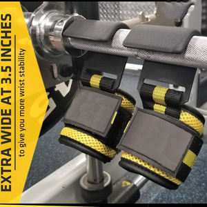 Meilleures ventes Crochets antidérapants complets pour l'haltérophilie Gym Heavy Duty Crochets pour poignet de fitness - Product Image 3