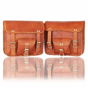 Bolsa de lona para SILLÍN de bicicleta y motocicleta de cuero genuino Vintage grande Unisex, patrón de logotipo personalizado, par de viaje de estilo deportivo a la moda - Product Image 5