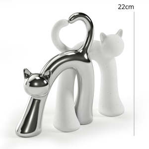 Objeto Decorativo de Cerámica, Gatos en Amor - Product Image 5