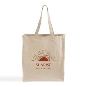 Sacs fourre-tout en toile personnalisés pour l'épicerie avec impression par transfert thermique, motif lettres de taille moyenne pour la publicité - TF230 - Product Image 1