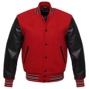 Vestes d'hiver pour hommes en gros personnalisables, vestes de style universitaire, vestes de style varsity unies, vestes de style varsity de grande taille pour adultes - Product Image 4