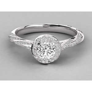 Bague solitaire en or 9 carats pour femmes, diamant cultivé en laboratoire, élégante et luxueuse - Product Image 3