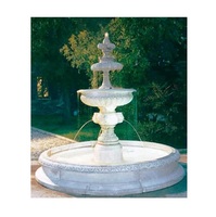 Elegante Marmeren Buitenfontein Met Gelaagde Bassin Voor Binnenplaats Tuin Villa Patio Resort Ingang En Erfgoed Landschap Decor