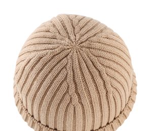 Custom 100% Wool Winter Beanie Hats Knit Beanies Classic Custom Logo hats - Product Image 2