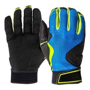 Gants de frappe en cuir pour baseball et softball, légers, à séchage rapide, ambidextres, avec fermeture auto-agrippante, personnalisables, pour adultes, vente en gros à prix réduit - Product Image 4