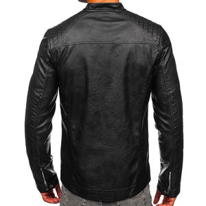 Chaquetas de Cuero para Hombre de Alta Calidad, Estilo Casual, Motociclista, Negras, de Cuero PU, Tallas Grandes, Chaquetas de Cuero Personalizadas y Elegantes para Hombre - Product Image 2