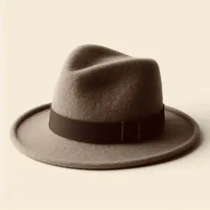 หมวกสักหลาดซีเปียคลาสสิกสำหรับผู้ชายและผู้หญิงสไตล์เหนือกาลเวลามีความสง่างามและงานฝีมือที่เหนือกว่า