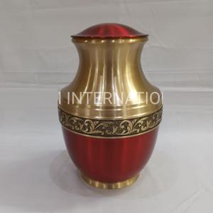 Urne funéraire en laiton violet et or pour adulte, porte-cendres commémoratif, design gravé artisanal, fournisseur de souvenirs funéraires sur Alibaba - Product Image 2