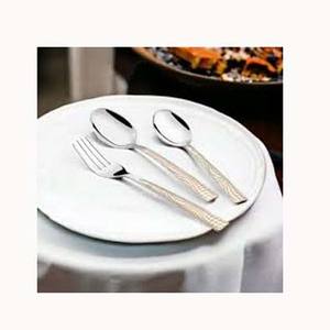 New Customize Silver Matte Polished Flatware Food Elegant Stainless Steel Rectangular <b>Gold</b> Designer Handle Flatware Cutlery - Product Image 6