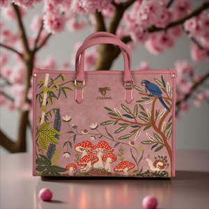Bolso Tote Bohemio de Cuero Vegano para Novia, Gran Capacidad, Resistente al Agua, para Bordado con Hilo de Algodón, Gamuza y Terciopelo - Product Image 6