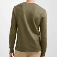 Özel yapılmış henley t shirt premium pamuklu kumaş baskılı Logo boş tasarım ile atletik tarzı düğme placket