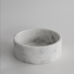 Bol en marbre blanc naturel cylindrique, fait à la main, pierre moderne, villa, hôtel, salle à manger, cuisine, salon, revêtement mural, luxe, feu - Product Image 4