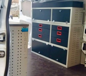 Mobile Service Vehicle In-Vehicle Equipment Rack and Cabinet System Modular Metal Van Shelving <b>Powder</b> Coated OEM Customizable - Product Image 4