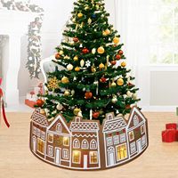 Vente chaude : jupe de sapin de Noël en pain d'épices de 26/28 pouces, collier de sapin de Noël, collier de sapin de Noël LED, décorations de panier