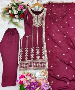 Ethnique à la mode soie filet à broder fil séquence travail Salwar Kameez costume fantaisie mariages Dupatta vêtement prix de gros - Product Image 2