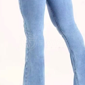 Fashionable Women's Regular Fit Breathable Mid Waist Casual Jeans Pants Comfortable - Product Image 5