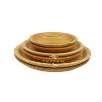 Assiette en bambou réutilisable, alternative biodégradable aux assiettes jetables en plastique