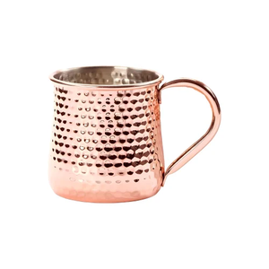 Hammered <b>Copper</b> <b>Mug</b> with Matching Lid Elegant <b>Copper</b> Drinkware for Serving and Everyday Use - Product Image 3