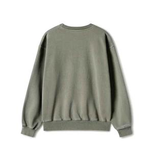 Sudadera de algodón de corte cuadrado de alta calidad para hombre, sudaderas con capucha de cuello redondo de algodón 100% con hombro caído, diseño recortado, proveedor de fábrica - Product Image 2