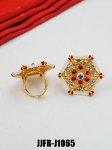 Stylish Alloy Fashion <b>Finger</b> <b>Ring</b> for Women Adjustable Statement Jewelry Bridal Wedding Party Ethnic Casual Wear Wholesale - Product Image 5