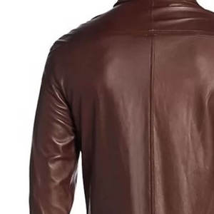 Camisa de cuero informal de moda para hombre al por mayor, diseño clásico de cuero para hombre con servicio OEM y logotipo personalizado - Product Image 6