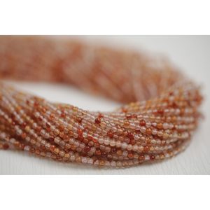 Cadena de Cuentas Redondas de Cornalina de 6 mm - Gema Hecha a Mano de Alta Calidad para la Fabricación de Joyas - Product Image 2