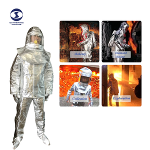 Vêtements d'entrée de feu déjoués en aluminium de costume de radioprotection, uniforme anti-feu de costume d'<span class=keywords><strong>approche</strong></span> du feu - Product Image 4