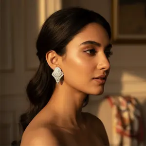 Pendientes de Diamantes de Plata, Joyería Fina para Mujer, Regalo - Product Image 2