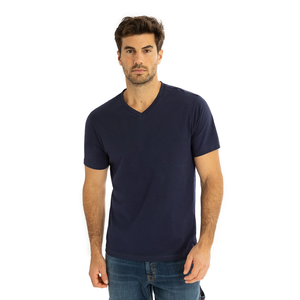 Proveedor de Bangladesh, camiseta informal de Color sólido de alta calidad con diseño personalizado para hombre, camisetas ajustadas con cuello de pico a la moda para hombre - Product Image 3