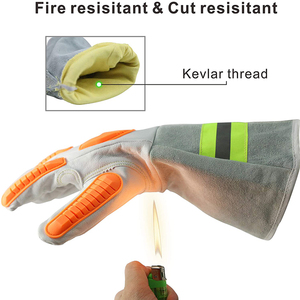 Nouveau design de gants de sécurité en cuir de vachette avec doublure en coton Gants de protection antidérapants de taille XL pour le soudage - Product Image 3
