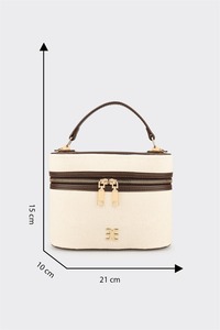 Custom Logo Canvas <b>Vanity</b> <b>Bag</b> Travel Makeup Case OEM Women's Cosmetic Organizer Private Label ODM - Product Image 3