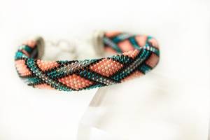 Bracelet manchette en perles faites à la main-Manchette pour femmes et filles - Product Image 2