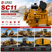 Moteur diesel SDEC série SC11 CATT 3306, 220 CV, 6 cylindres, turbocompressé, refroidi par eau, pour excavatrice, chargeuse, équipement de construction