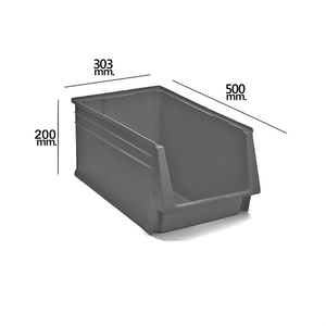 Cassetto Impilabile Grigio N.58 500x303x200 mm. - Product Image 1
