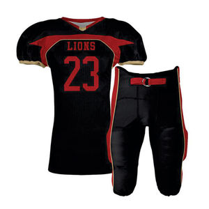 Jersey de fútbol americano de sarga de aparejos juveniles al por mayor 2022, uniformes de fútbol personalizados de talla XL, Conjunto de camiseta con patrón de números - Product Image 3